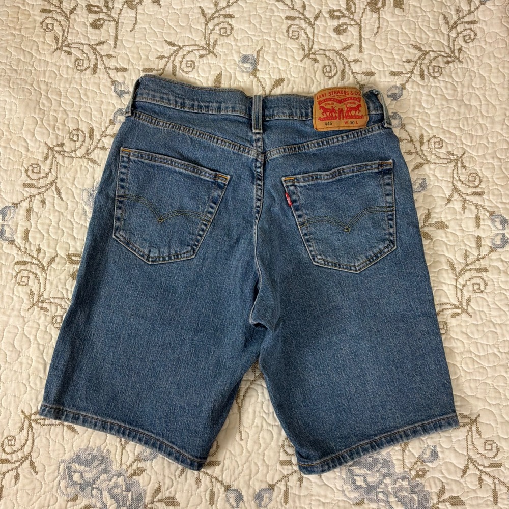 Levi's 445 Denim Bermuda Jorts W30 Medium Wash Relaxed Fit